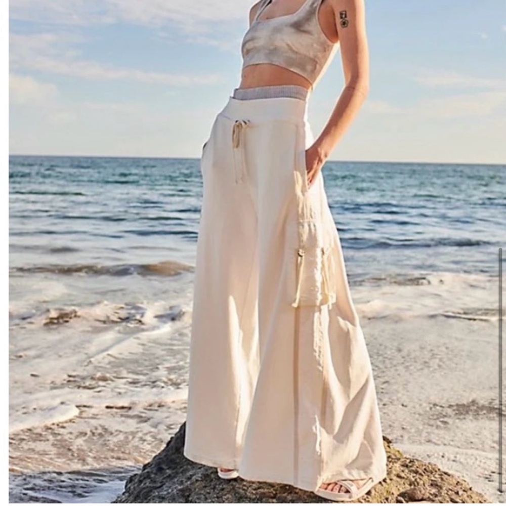 Free People Playoff Wide-Leg Pants Medium - Picture 3 of 16